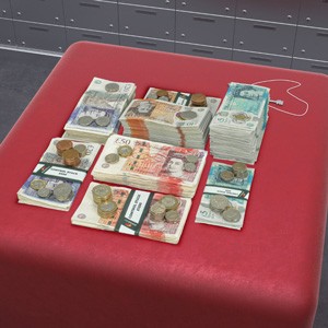 Objet 360 de billets de banque